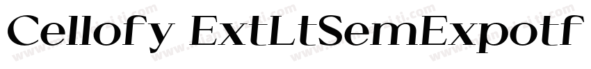 Cellofy ExtLtSemExpotf字体转换